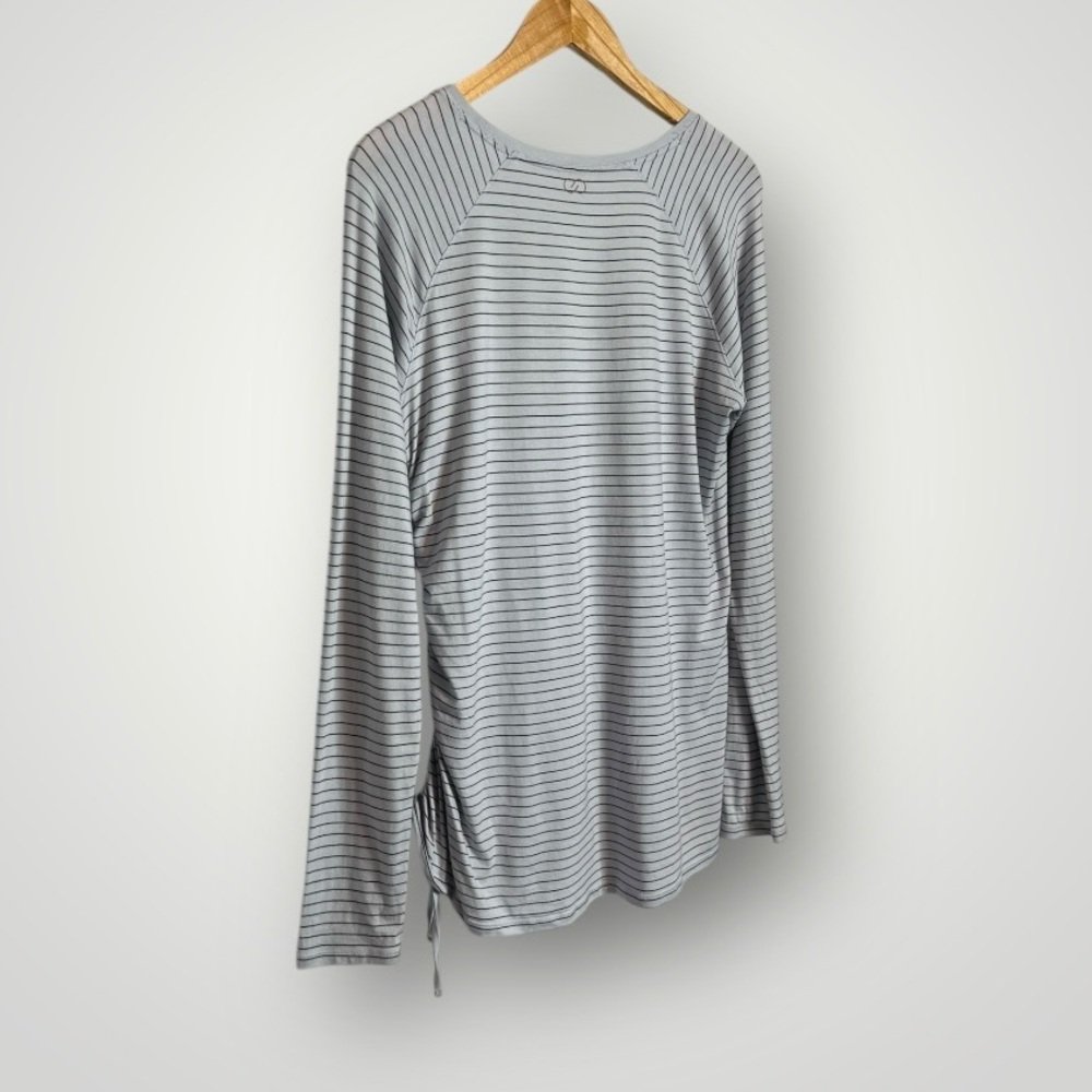 Calia Carrie Underwood Long Sleeve Shirt Size XL Striped Scoop Neck Side Tie - Picture 5 of 7